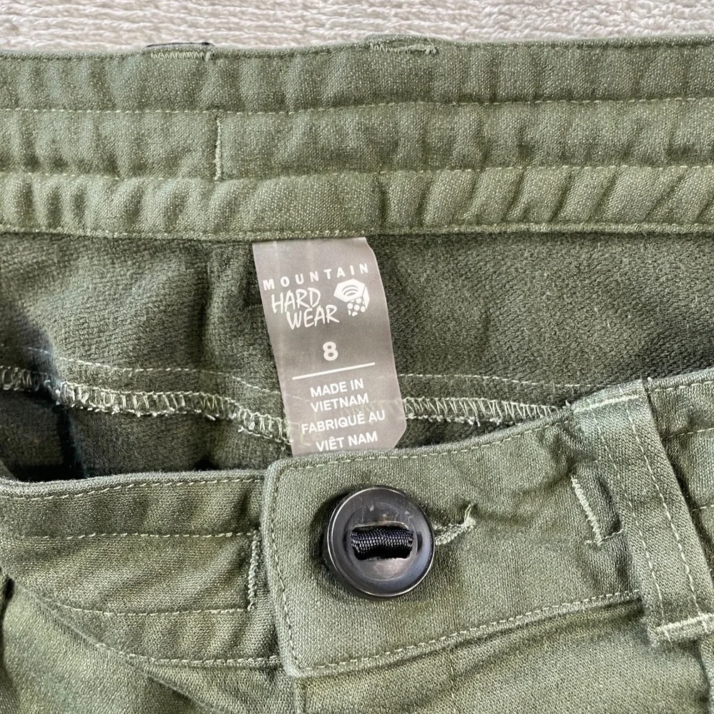 Mountain Hardwear Dynama Pants Womens 8 Green Hiking Utility Outdoor Light